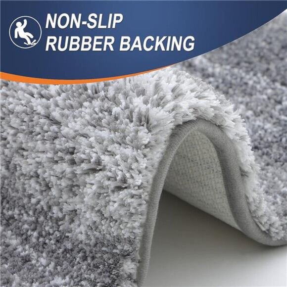Bathroom Rug Mat 24x16, Extra Soft and Absorbent Microfiber Bath Rugs, Non-Slip - Picture 5 of 7